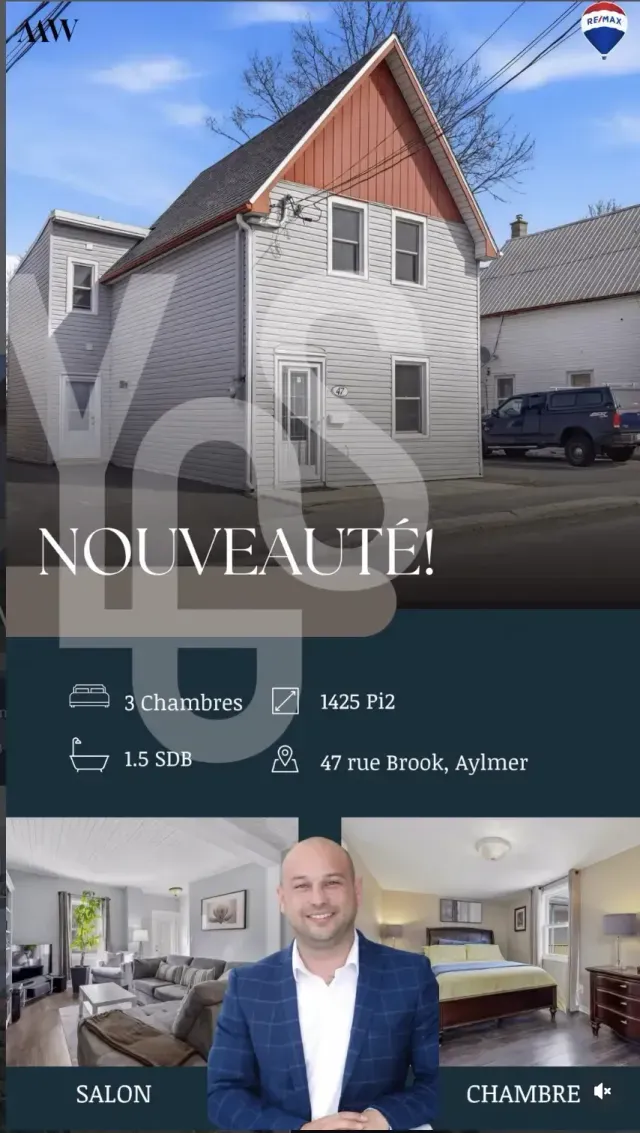 Propriété vendue à Aylmer